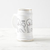 Chope À Bière Bichon frise dog dessin animé (Devant gauche)