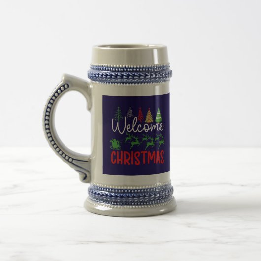 Chope À Bière Bienvenue Noël-84964 (Gauche)