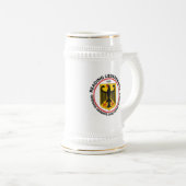 Chope À Bière Bière allemande Stein - Blanc avec logo (Devant droit)