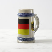 Chope À Bière Bière allemande Stein de drapeau (Devant droit)