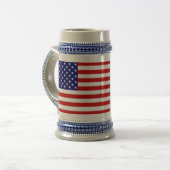 Chope À Bière Bière américaine Stein de drapeau de citoyenneté (Devant gauche)