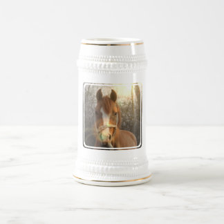 Chope À Bière Bière arabe Stein de cheval de châtaigne