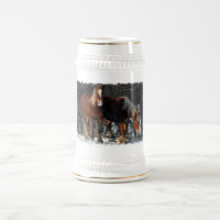 Bière belge Stein de chevaux de trait