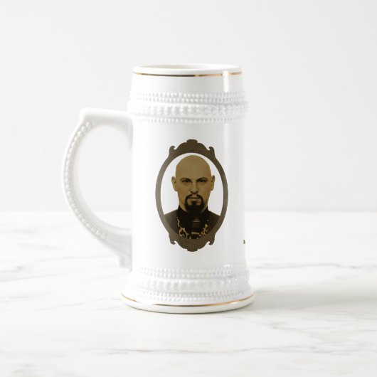 Chope À Bière Bière commémorative Stein d'Anton LaVey (Gauche)