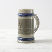 Chope À Bière Bière familiale monogrammée personnalisée stein (Devant droit)