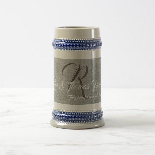 Chope À Bière Bière familiale monogrammée personnalisée stein (Centre)