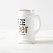 Chope À Bière bière gratuite demain drôle boire stein conception (Devant droit)