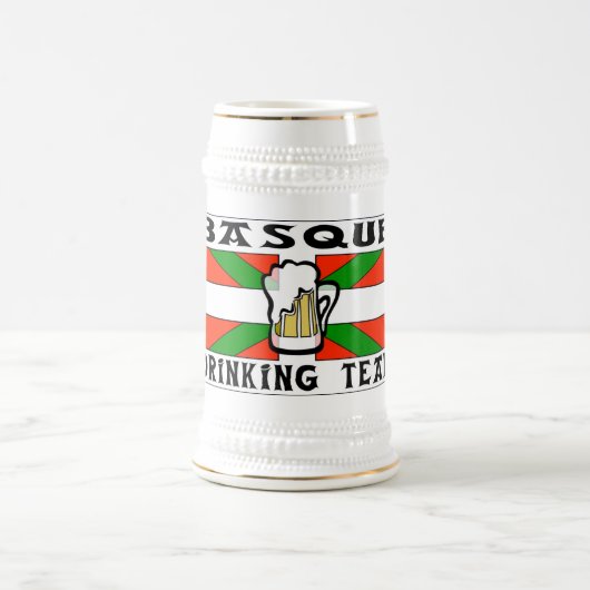 Chope À Bière Bière potable Basque Stein d'équipe (Centre)