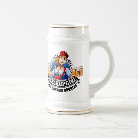 Chope À Bière Bière Stein de fille de dissolution (*May contenez (Droite)