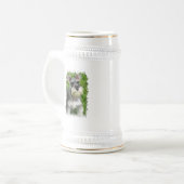 Chope À Bière Bière Stein de Schnauzer miniature (Devant gauche)