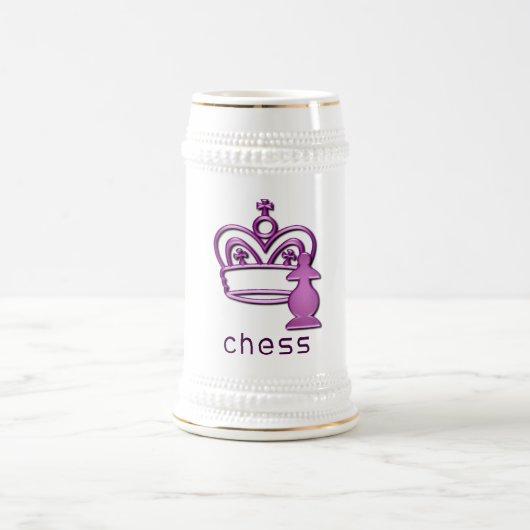 Chope À Bière Bière Stein d'échec et mat (Centre)