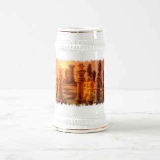 Chope À Bière Bière Stein d'échecs de jeu