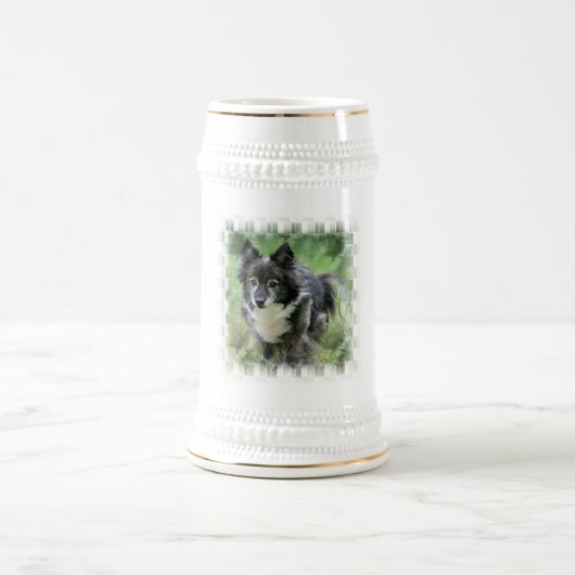 Chope À Bière Bière Stein d'image de chien de Sheltie (Centre)