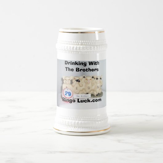 Chope À Bière bingo-test 037, buvant avec le BrothersBingo Luc… (Centre)