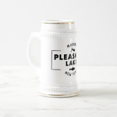 Chope À Bière Blanc agréable de lac/or Stein (Devant gauche)