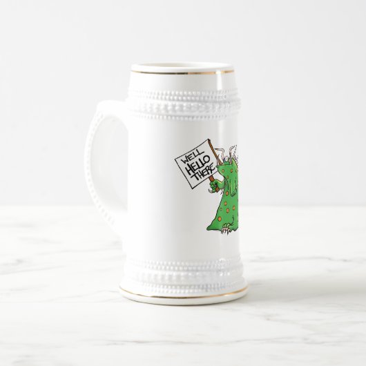 Chope À Bière Blanc et or de Greep Stein (Devant gauche)