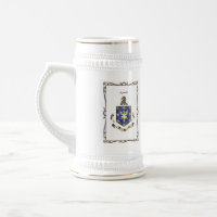Blanc/or 22 once Stein avec la crête de famille