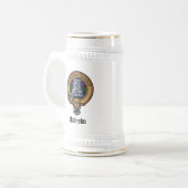 Chope À Bière Blason du clan Malcolm sur tartan (Devant gauche)