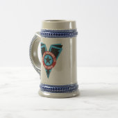 Chope À Bière Blck et bière bleue Stein (Devant gauche)