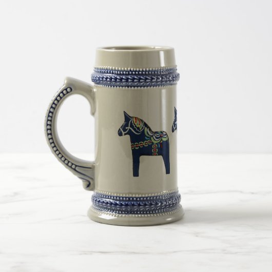 Chope À Bière Bleu Dala Horse Stein (Gauche)