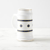 Chope À Bière Bleu foncé avec étoiles d'or (Devant gauche)