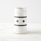 Chope À Bière Bleu foncé avec étoiles d'or (Centre)