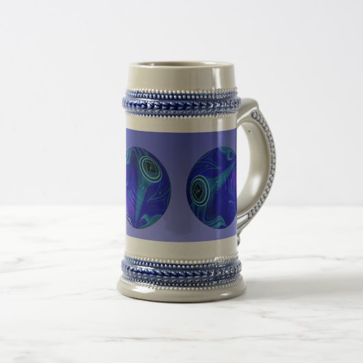 Chope À Bière Bleu Pelouse Bowles, Bière Stein (Devant droit)
