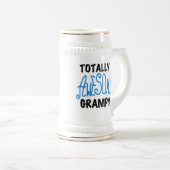 Chope À Bière Blue Totalement génial Tshirts et cadeaux Grampy (Devant droit)