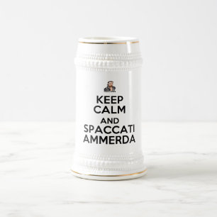 Chope À Bière Boccale gardent le calme et le Spaccati Ammerda