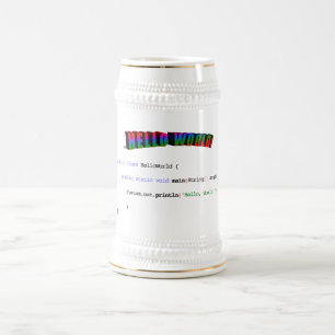 Chope À Bière Bonjour World geek saluant Java