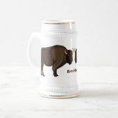 Chope À Bière Bonne illustration de bison américain (Devant gauche)