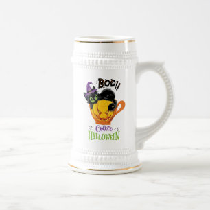 Chope À Bière Boo Black Cat, Scary Pumkin Coffee Halloween