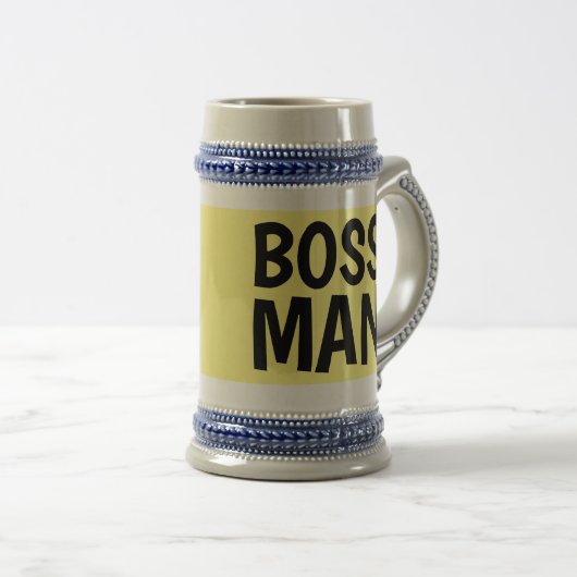 CHOPE À BIÈRE BOSS MAN BEER STEIN (Devant droit)
