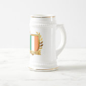 Chope À Bière Bouclier du drapeau de la République d'Irlande (Devant droit)