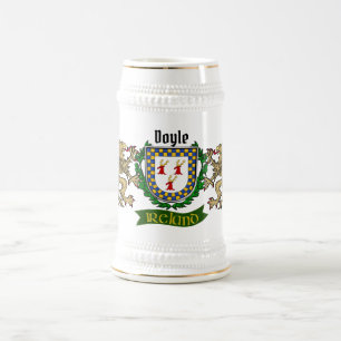 Chope À Bière Bouclier irlandais Doyle/O'Doyle Bière personnalis