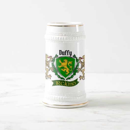 Chope À Bière Bouclier irlandais Duffy/O'Duffy Bière personnalis (Centre)