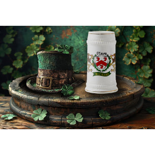 Chope À Bière Bouclier irlandais personnalisé O'Casey/Casey