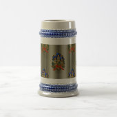 Chope À Bière Bougies et couronne de Noël (Centre)