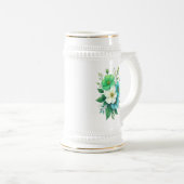 Chope À Bière Bouquet de fleurs bleues blanches-57453 (Devant droit)