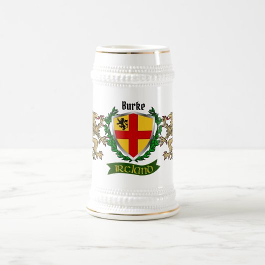 Chope À Bière Burke Irish Shield personnalisé (Centre)