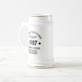 Chope À Bière Cadeau d'anniversaire vintage personnalisé (Devant gauche)