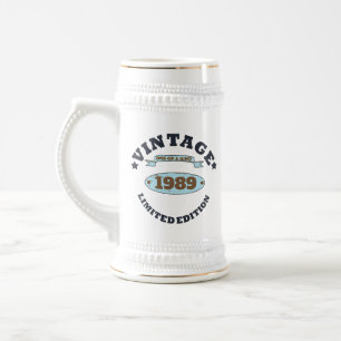 Chope À Bière Cadeau personnalisé vintage 30e anniversaire