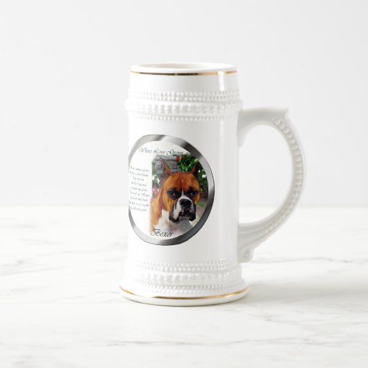 Chope À Bière Cadeaux d'art de chien de boxer (Droite)