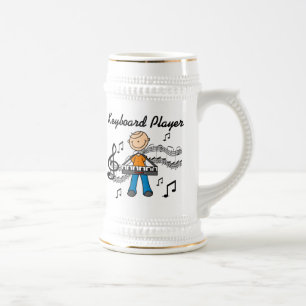 Chope À Bière Cadeaux de joueur de clavier homme en bonhomme all