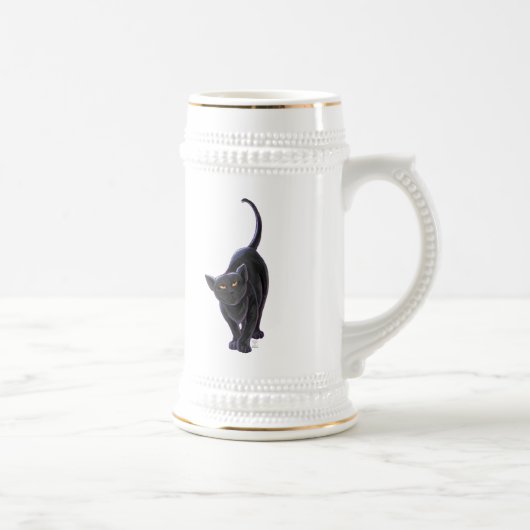 Chope À Bière Cadeaux et accessoires de chat noir (Droite)