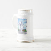 Chope À Bière Cadeaux et accessoires Poméraniens blancs (Devant gauche)