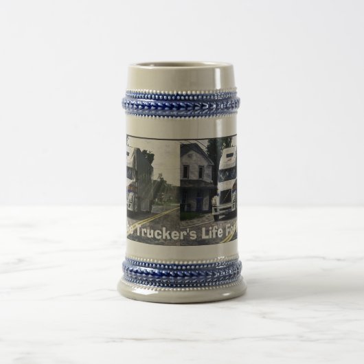 Chope À Bière Camion Big Rig White Cargo pour Camionneurs & Enfa (Centre)