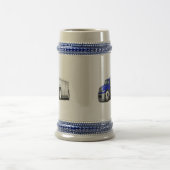 Chope À Bière Camion de livraison Bleu-Blanc international (Centre)