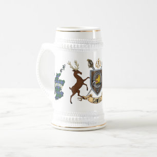 Chope À Bière Campbell Clan Badge avec stags Beer Stein