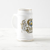 Chope À Bière Campbell Clan Badge & Unicorn (Devant gauche)